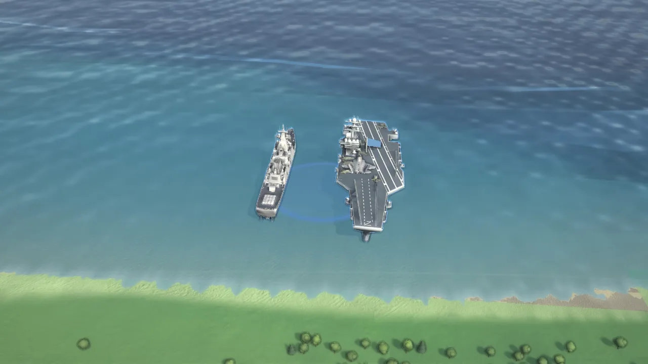A carrier group at sea